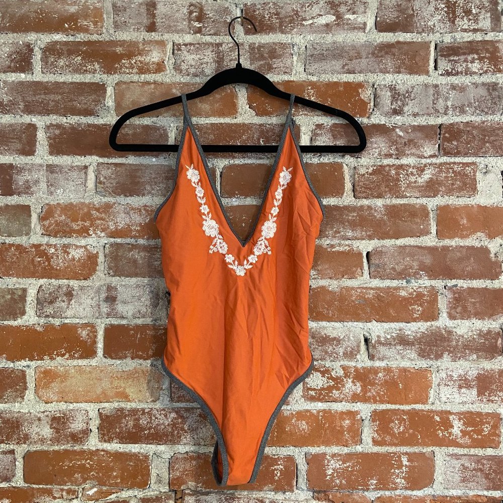 Aerie One Piece Orange Swim Suit
